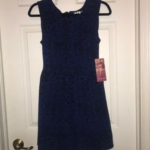 Blue and black homecoming dress